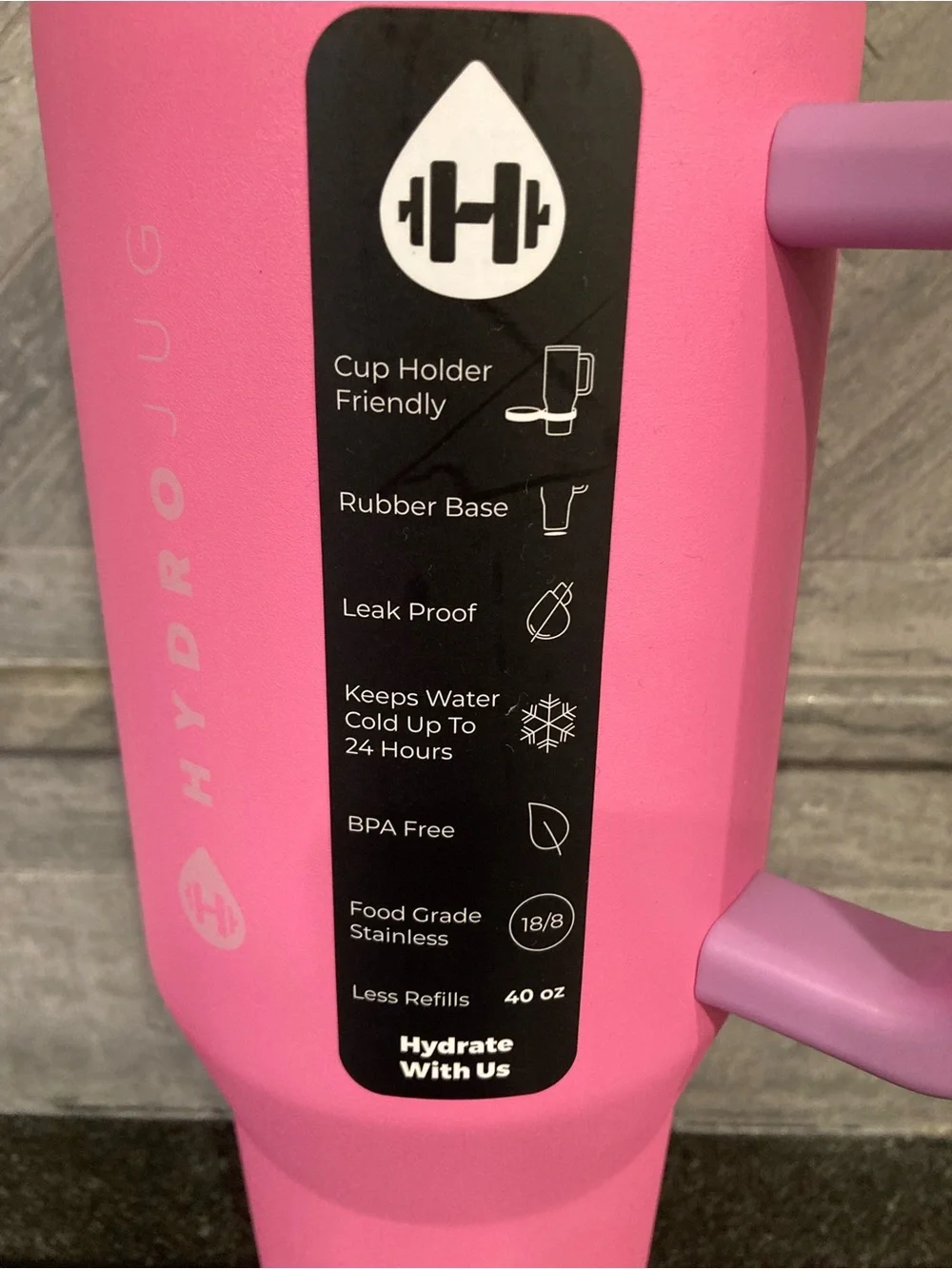 HydroJug Pink Sugar Traveler Tumbler 40oz
